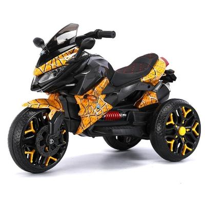 12V Kids Ride-On Car with Leather Seat, LED Lights, Bluetooth, and Music Function