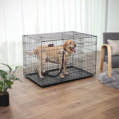 TEMU Dog Crate, Dog Box, Collapsible, Portable, 2 Doors, 122 X 74.5 X 80.5 Cm Image