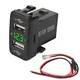 Adattatore di alimentazione doppio USB 12-24V da 4,2 A Caricatore per presa per auto doppia USB QC a ricarica rapida