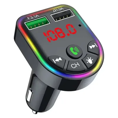 Drahtloses Auto-Set, Freisprechen, FM-Transmitter, Auto-Ladegerät, Dual-USB-Handy-Ladegerät, Auto-MP3-Player für iPhone 16, 15, 14, 13, 12