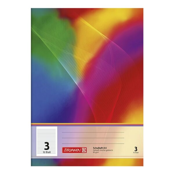 Brunnen Schulheft A4 liniert (Lineatur 3) grau Image