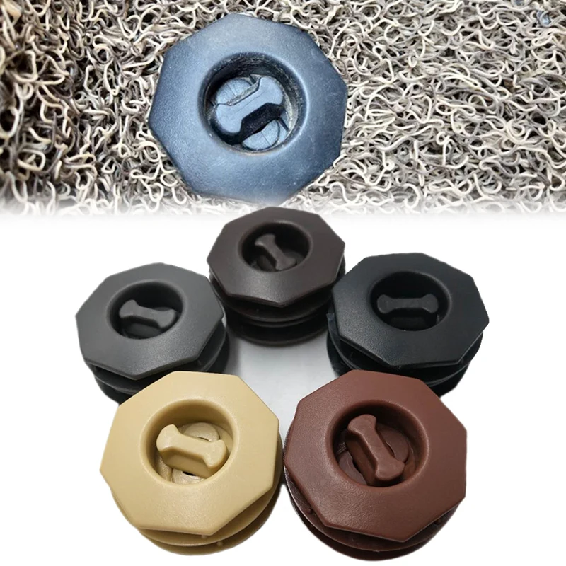 4Pcs Doppel Schicht Abnehmbare Boden Matte Anti-Slip Clips Ärmeln Universal Auto Teppich Befestigungs Griffe Schellen Auto Innen zubehör Image