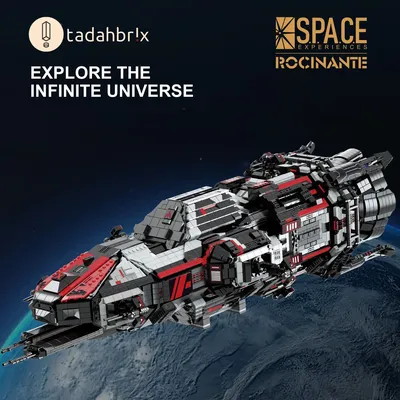 6395PCS Krieg Rocinante Schlachtschiff Modell Bausteine Raum Rakete Raumschiff Ziegel Desktop Image