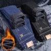 Neue Winter Männer Fleece Warme Jeans Klassischen Stil Business Casual Verdicken Samt Dünne Denim Hosen Marke Hosen Männliche Größe 28-42