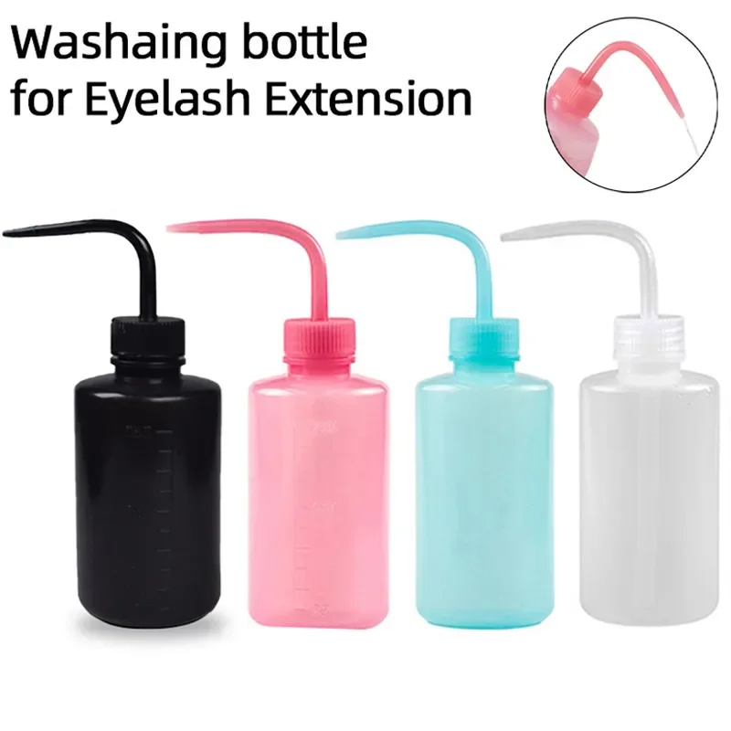 250/500 ml Wimpern Reinigung Waschen Flasche Gebogene Auslauf Reiniger Wasserdichte Augenbraue Entferner Flasche Wimpern Verlängerung Make-Up-Tool Image