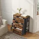 WOLTU Armadietto portaoggetti Cassettiera in tessuto Credenza con struttura in metallo con 7 cassetti per soggiorno, corridoio, camera da letto