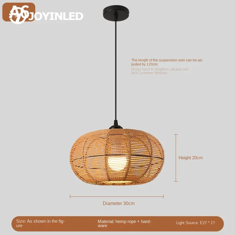 1 Stück moderne leichte Luxus natürliche einfache handgewebte Pendelleuchte Rattan gewebte Pendelleuchte, Lampenschirm Dekoration Pendelleuchte