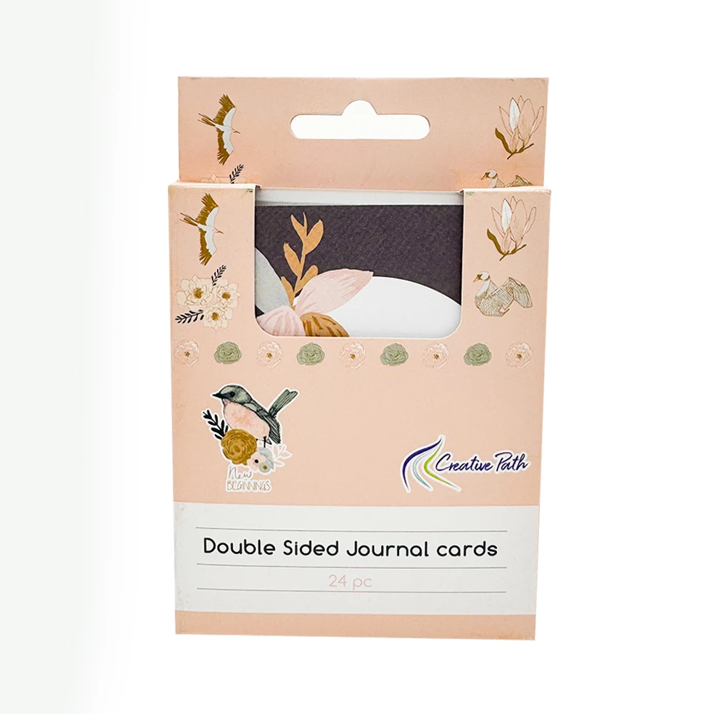 Cartes décoratives pour journal créatif, 24 pièces, New Beginning, cartes en papier cartonné double face pour scrapbooking, bricolage et artisanat