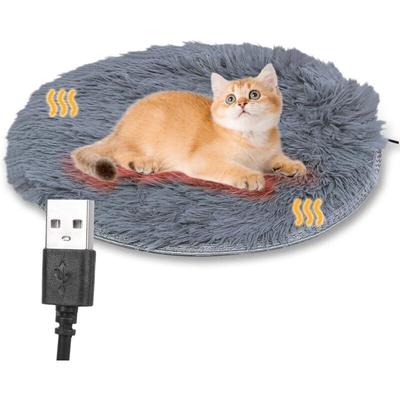 Beheizte Katze, elektrische Plüsch-Haustierdecke, USB-Lade-Hundeheizkissen für kleine Hunde,