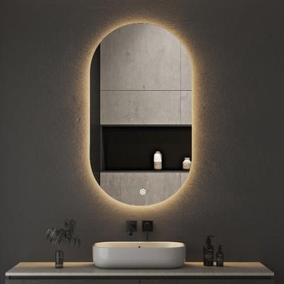 Boromal - Oval Badspiegel mit Beleuchtung 50x90cm led Badezimmer Spiegel mit Beleuchtung Badezimmer Image