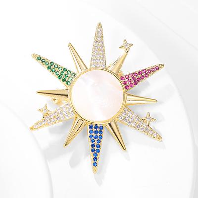 Women's Brooches Geometrical Sun Stylish Simple Brooch Jewelry Assorted Color For Work Daily