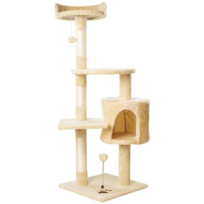 45.67 Inches Cat Tree/Cat Tree House and Towers for Large Cat/Cat Climbing Tree with Cat Condo/Cat Tree Scratching Post/Multi-Level Large Cat Tree