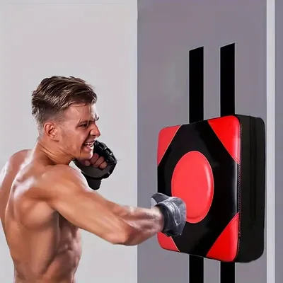 Square Wall Target PU Leather Boxing Training Sandbag Adjustable Height Wall Punching Pad Wall