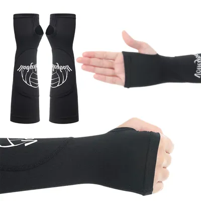 1 Pair Volleyball Arm Sleeves with Protection Pad Passing Hitting Forearm Sleeves Sport Arm Guards