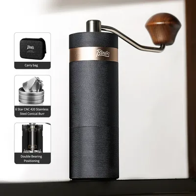 Manual Coffee Grinder,Hand Espresso Grinder with Stainless Steel Conical Burr,Coffee Bean Grinder