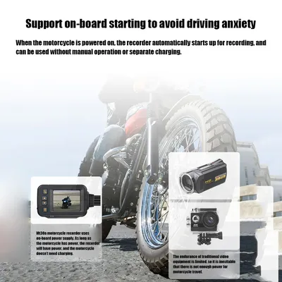 Motorcycle Driving Recorder HD 1080P Front Rear View Video Recorder IP65 Waterproof Motorcycle