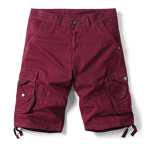 Herren Cargoshorts Wandershorts Militär Sommer Außen 10 Ripstop Schnelltrocknend Frontreißverschluss Multi Pocket Shorts Unterteile Knielang Schwarz Armeegrün Baumwolle Jagd Angeln Klettern XS S M L Image