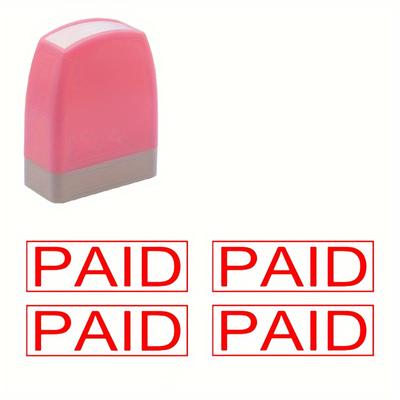 TEMU Premium Self-inking Stamp For Office And Retail - Ideal For Accounts Payable & Commercial Use, Plastic, Square Shape