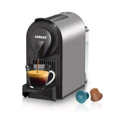 TEMU Chulux Espresso Machine For Capsules, Espresso And Cups, 1400w 1 Cup Premium Italian 20 Bar Ode Pump Espresso Maker For Home With 24oz Removable Water