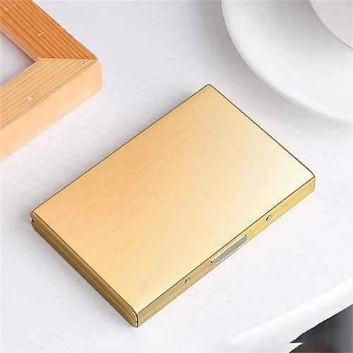 Porte-cartes de crédit RFID en acier inoxydable, portefeuille pour cartes de crédit, porte-cartes de visite pour femmes et hommes