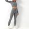 Ensemble de Vêtements Fitness Soutien-gorge Leggings de Sport Combinaison Fitness Femme 2 Pièces Collants Ensembles de Sport Yoga Aptitude Exercice Physique Taille haute Respirable Doux manche