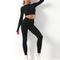 Ensemble de Vêtements Fitness Soutien-gorge Leggings de Sport Combinaison Fitness Femme 2 Pièces Collants Ensembles de Sport Yoga Aptitude Exercice Physique Taille haute Respirable Doux manche