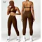 2PCS Yoga Set Nude Feeling Workout Sets Women Tracksuit Gym Push Up Fitness Running Workout