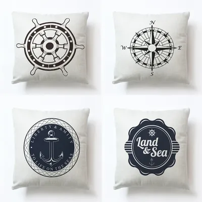 Ankers chiff Ocean Series Navigations kissen bezug für Wohnzimmer Schlafzimmer Dekor Kissen bezug Image
