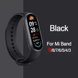 Silikon armband für Xiaomi Mi Band 9 8 7 6 Riemen Sport Miband 4 Miband 5 Correa Ersatz Armband Xiaomi Mi Band 5 6 7 8 9