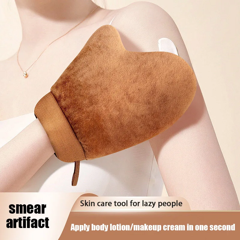 Wieder verwendbarer Körper selbst bräunen Handschuh Applikator Bräunung shand schuhe Creme Lotion Mousse Körper reinigungs handschuh Selbst bräuner Finger handschuh Image