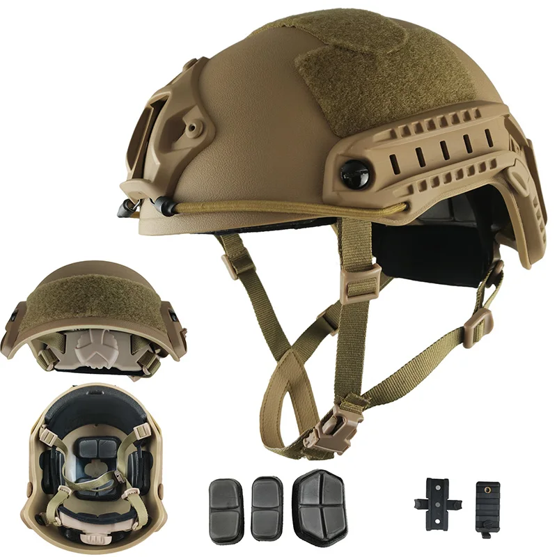 FAST Tactical Riot Helm ABS 4-Punkt-Aufhängung, verstellbarer Kopfumfang für militärischen CS-Airsoft-Schutz im Freien Image