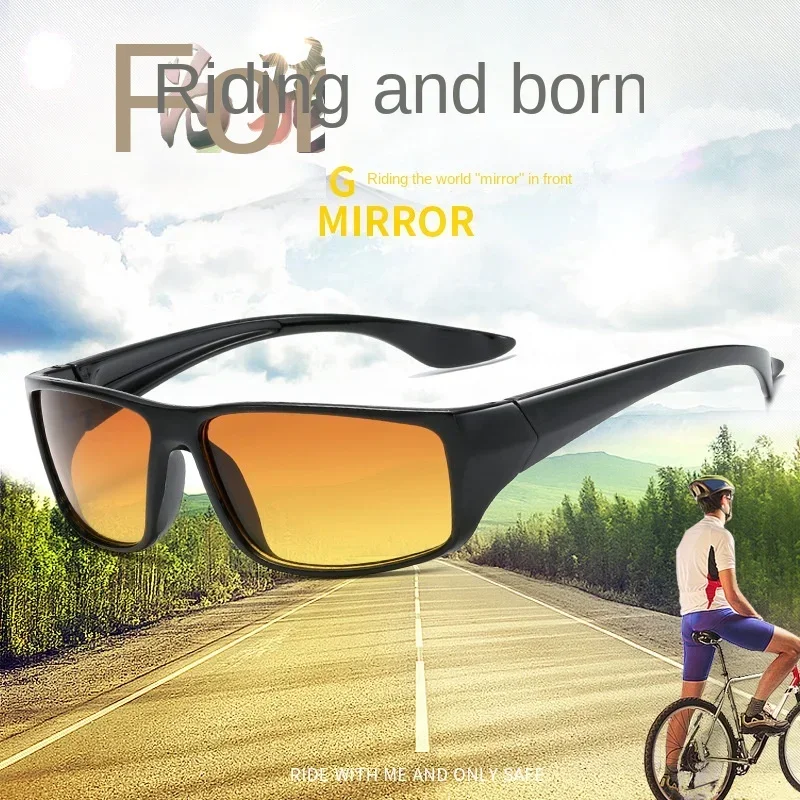 Nachtsichtbrille gelber Film TV Sonnenbrille Sonnenbrille Sonnenbrille Outdoor-Sport Radfahren Brille Image