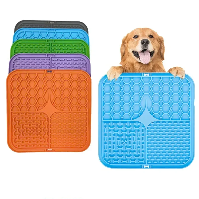 1pc Haustier lecken Pad Slow Food Pad Hunden apf Katze Haustier Welpe Choke Proof Silikon Haustier Slow Food Pad Katze und Hund Fütterung zubehör