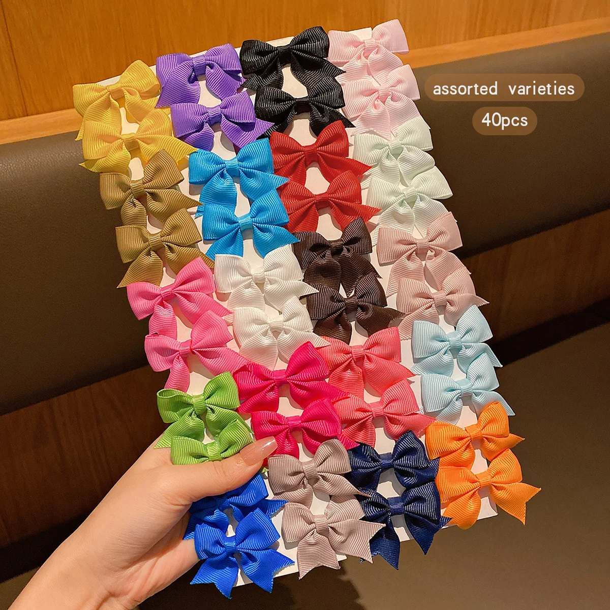 40 bunte Internet-Promi-Haarspangen mit Schleife, koreanische Version, süßer Haarschmuck mit zufälligen Farben Image