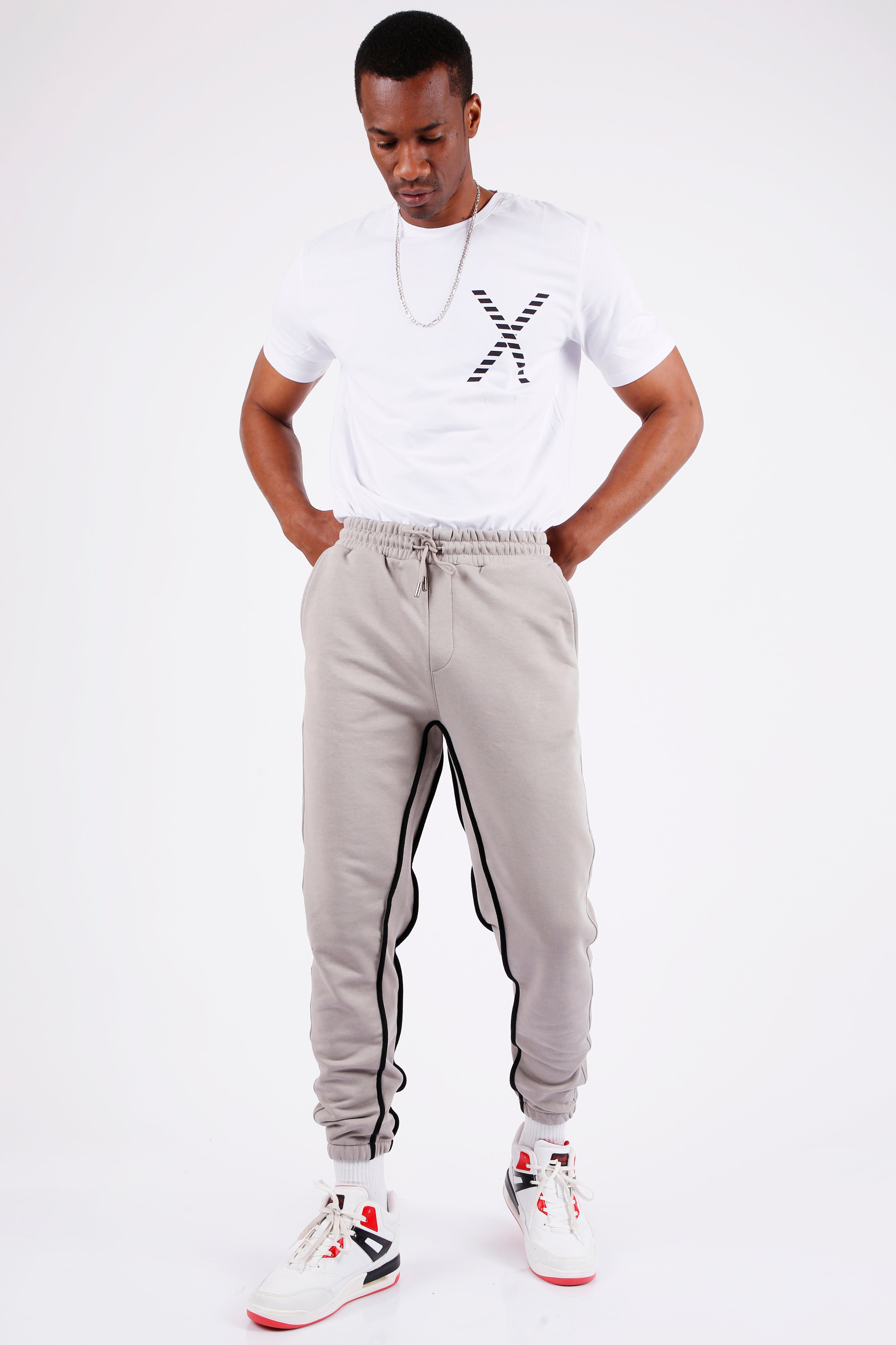 Tom Barron Herren Stilvolle Jogginghose mit Duo-Streifen Image