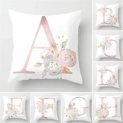 Rosa Brief gedruckt Kissen bezug ins nordischen Stil weichen bequemen Kissen bezug Sofa Kissen bezug Hochzeit Wohnkultur Image