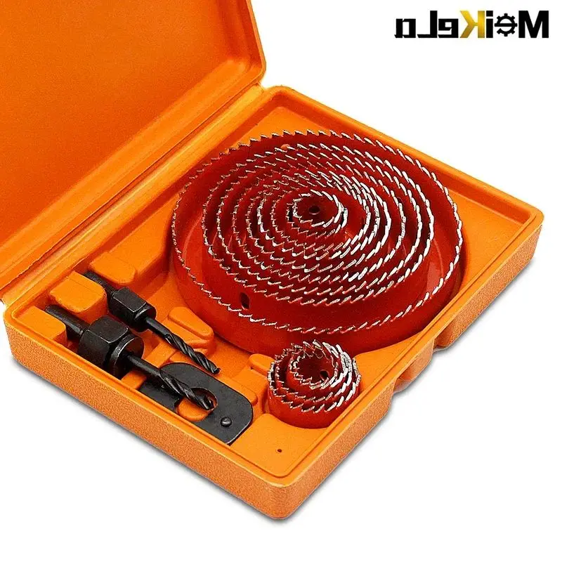 Lochsägen-Set, Metallkern, 19–127 mm Sägebasse, Holzkrone, Bohrer für Holz, Holzbearbeitungswerkzeuge Image