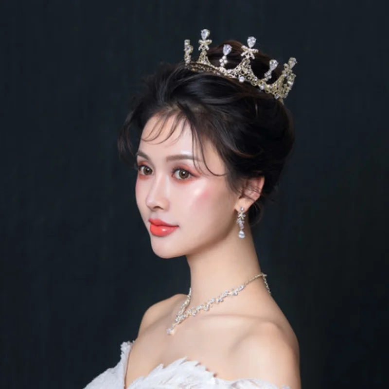 Luxus Diadem Strass Kristall Diademe und Kronen Prinzessin für Frauen Abschluss ball Festzug Braut Hochzeit Haarschmuck Schmuck Krone Image