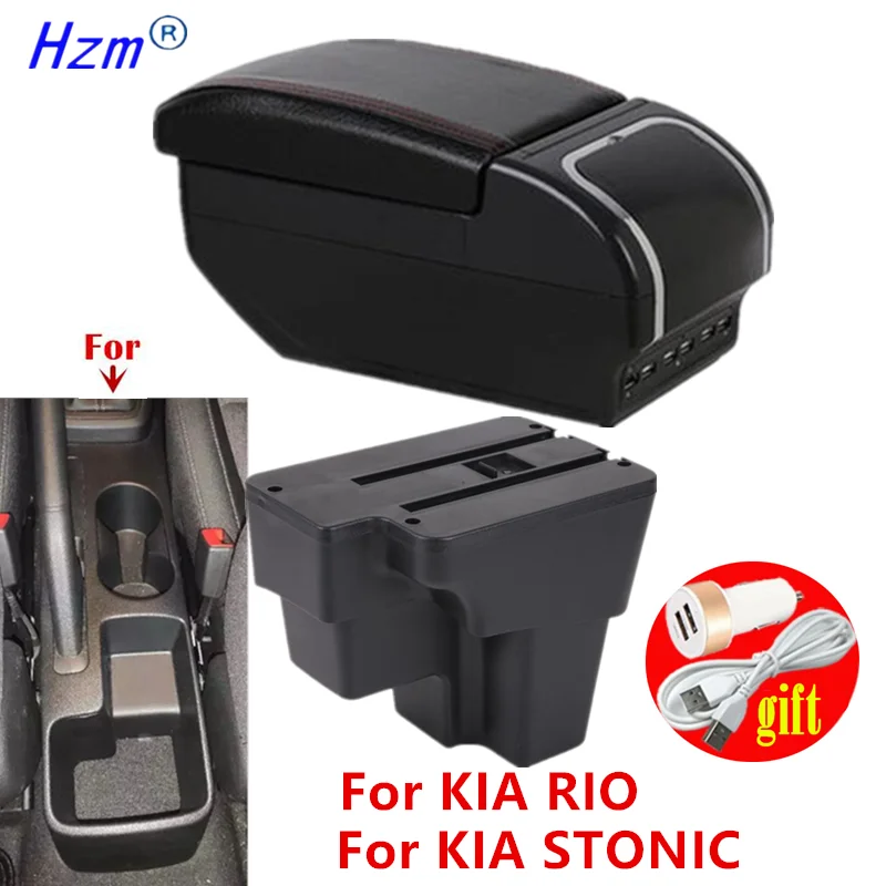 Für KIA RIO Armlehne Box Für KIA STONIC KIA Rio lx Cerato Auto Armlehne Retrofit teil Lagerung Box Auto zubehör Südamerika Image