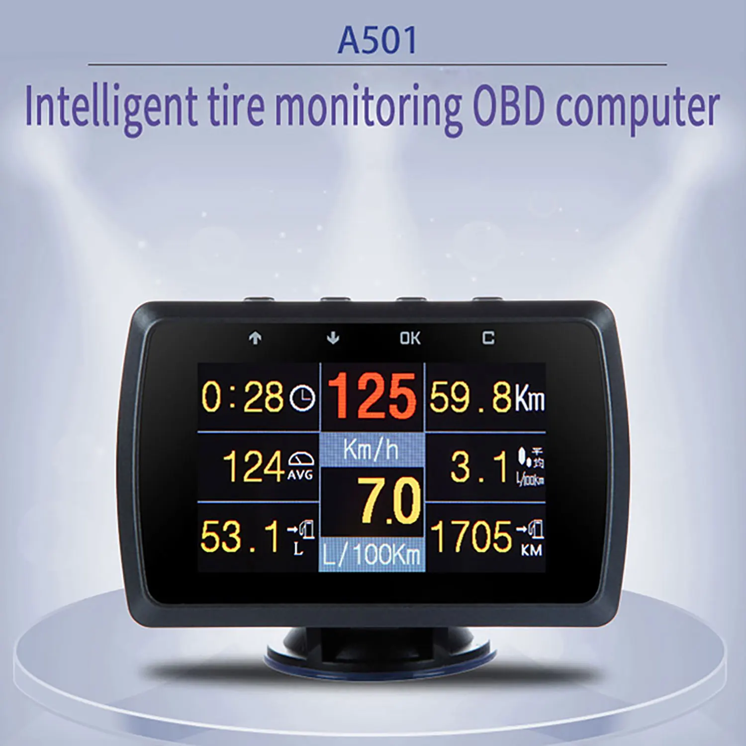 Neue A501 HUD Head Up Display Universal Instrument High-definition-Auto Intelligente OBD Tacho Auto Zubehör ﻿ Image