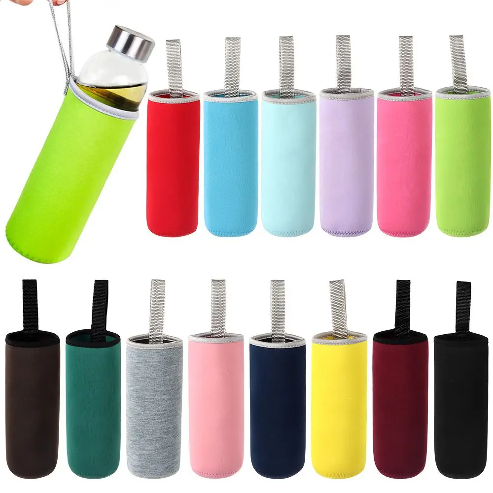 1PC 550ml Sport Wasser Flasche Abdeckung Neopren Isolator Hülse Tasche Fall Beutel Tragbare Vakuum Tasse Set Sport Camping zubehör Image