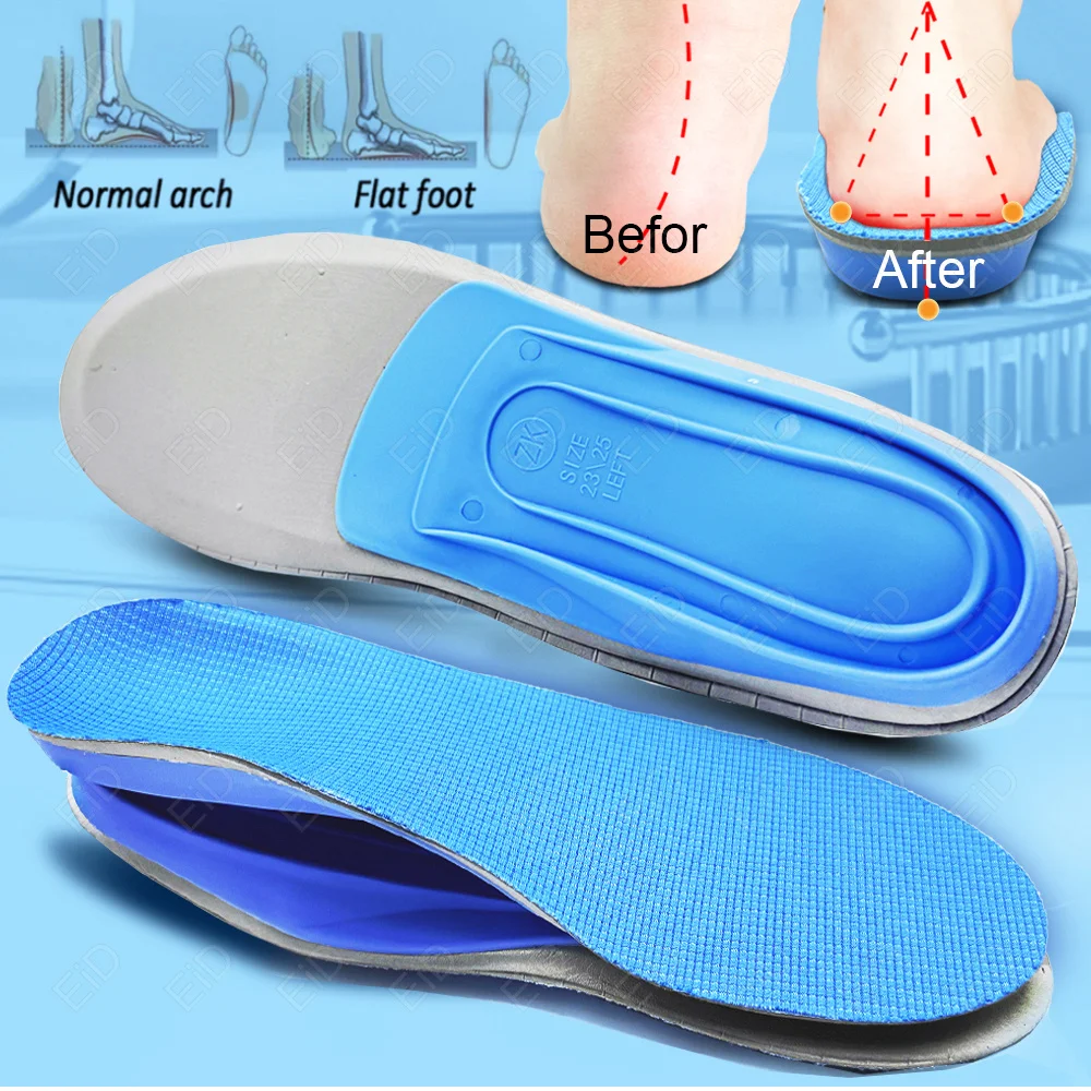 Orthopädische Einlegesohlen, Orthesen, Plattfuß, Laufen, Sport, Absorption, Einlegesohle, Eva-Schuhe, Sohle, leichte Einlegesohle für Turnschuhe, Herren und Damen Image