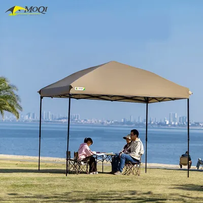 Outdoor Pop-up Baldachin Pavillon Zelt Strand Camping Instant Baldachin 10x10 Fuß (Khaki Farbe) bequem mit Schlepper Tasche zu tragen