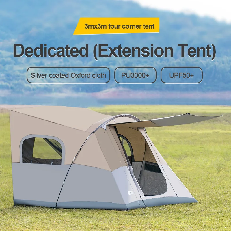 Outdoor Pop-up Markise Strand Camping Instant Markise Bower Verlängerung szelt 10x10 Fuß Khaki Sonnenschutz Regenschauer Proof Image
