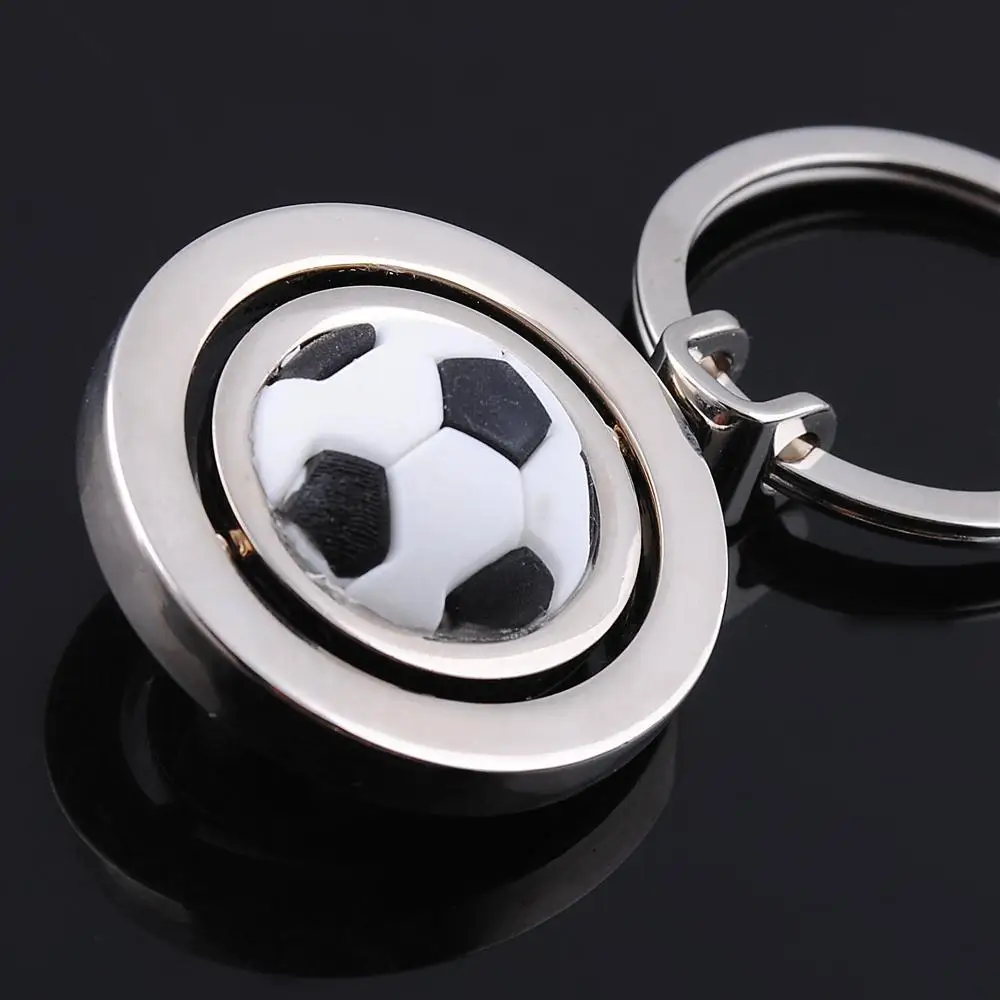 Rotation Fußball Metall Schlüsselanhänger Golf Basketball Auto Schlüsselanhänger Schlüsselanhänger Schlüsselanhänger für Mann Frauen Geschenk Schmuck Image