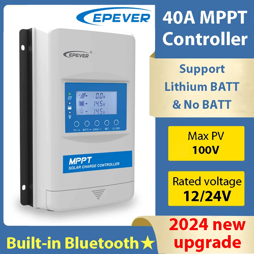 40A MPPT Eingebauter Bluetooth-Solarladeregler 12/24V Batterie Automatische Identifizierung EPEVER XTRA4210N G3 BLE Max PV 100V Image