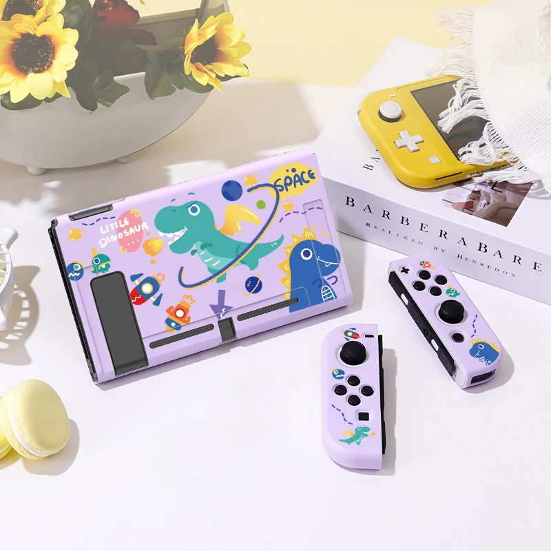 Raum kleine Dinosaurier Schutzhülle für Schalter oled, weiche TPU schlanke Abdeckung für Nintendo Switch Konsole, ns Spiel zubehör Image