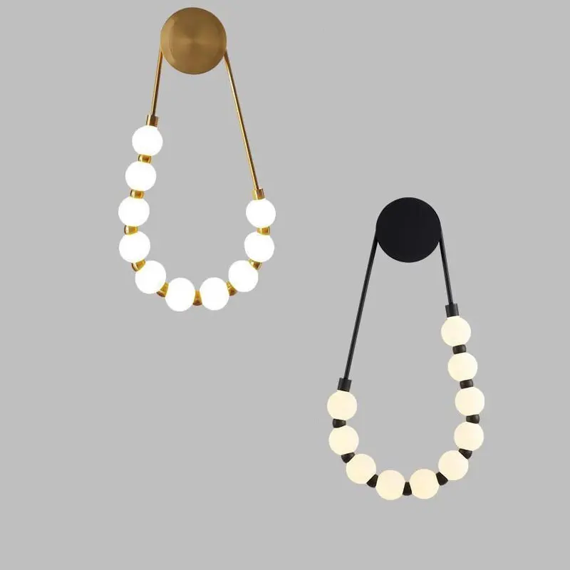 Lampe murale créative, lampe collier, lampe de décoration d'ambiance, lampe murale moderne et simple pour chambre à coucher, lampe murale pour salon