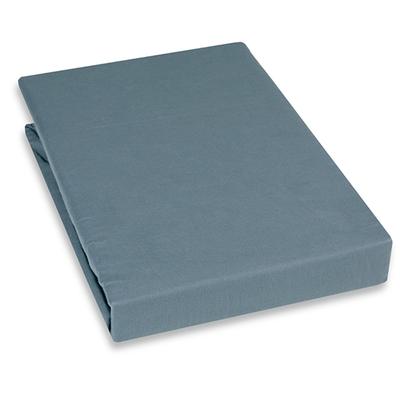 Spannbettlaken KAYORI "Kai", blau (denim), B:180cm L:200cm, Renforcu00e9, Obermaterial: 100% Baumwolle, Laken, 100% Baumwolle Image