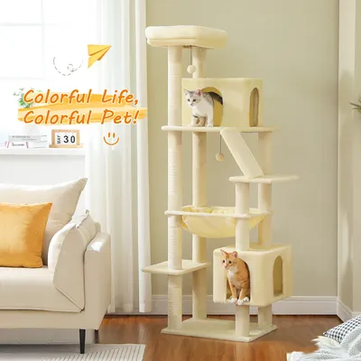 180cm Large Cat Tree Tower Home Furniture Cat Tower Pets Hammock Sisal Cat Scratching Post Climbing